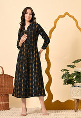 FIT AND FLARE SHIRT DRESS
